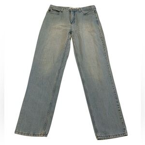 VINTAGE GUESS JEANS 050 Classic Fit Narrow Leg W34 Light Wash High Rise 90s